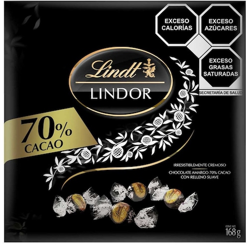 Caja de Chocolates Lindt 70% Cacao 168G