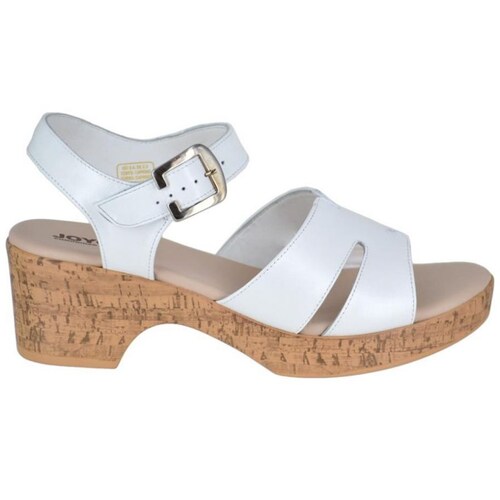 Sandalia con Tiras y Ajuste Hebilla Color Blanco Joyce.