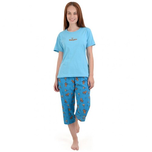 Pijama Playera Manga Corta Y Capri con Changos Sugar & Milk
