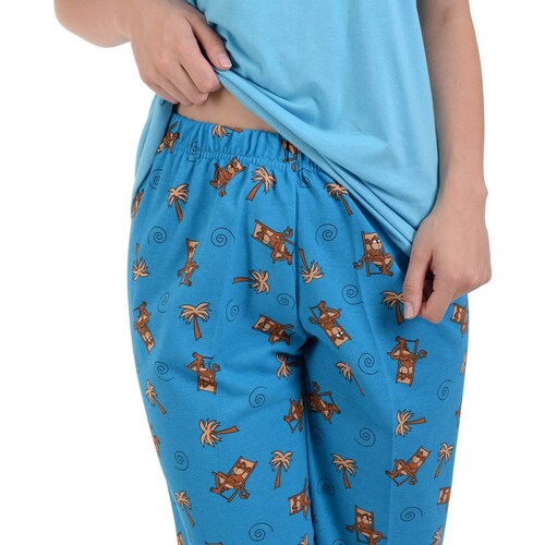 Pijama Playera Manga Corta Y Capri con Changos Sugar & Milk