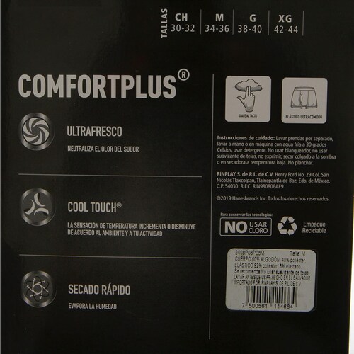 Boxer Corto para Hombre Comfortplus Rinbros
