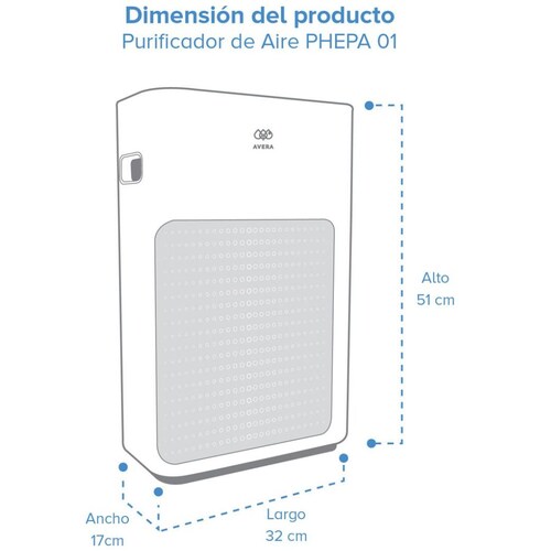 Purificador de Aire Avera Timer Phepa01
