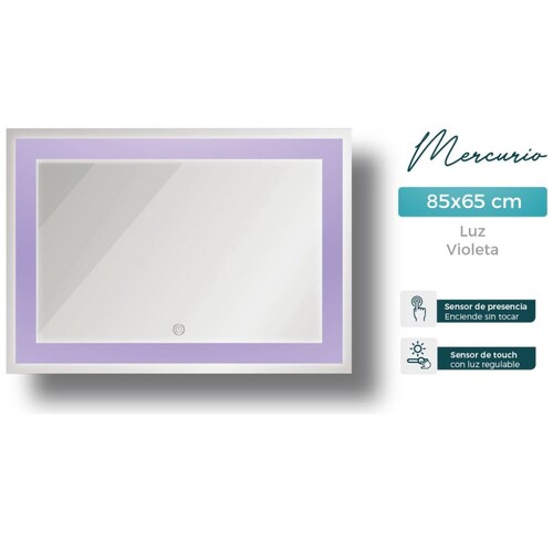 Espejo Mercurio Enc Presencia 85X65 Luz Violeta Esdec