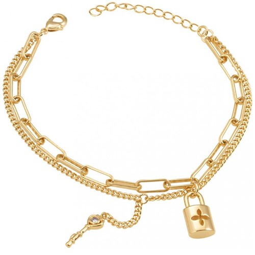 Pulsera Dob Candado Llave Unlimited