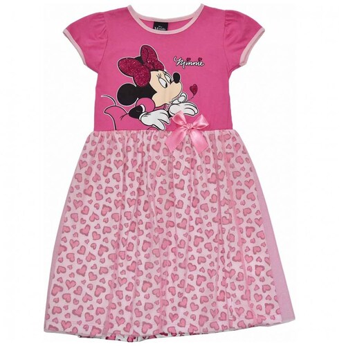 Vestido Moda Manga Corta Minnie para Niña