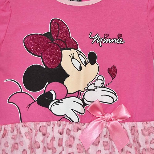 Vestido Moda Manga Corta Minnie para Niña