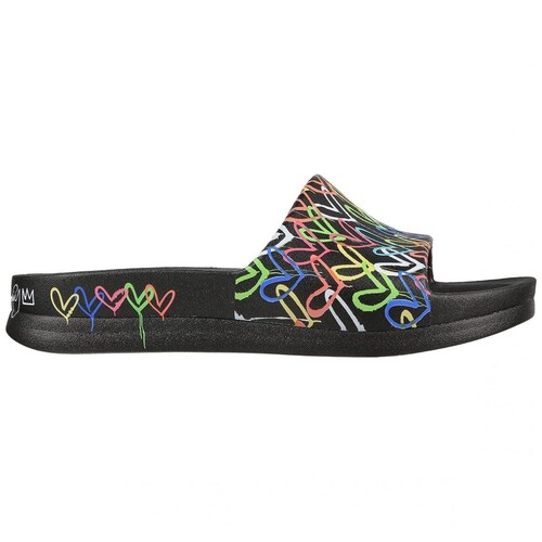 Sandalia con  Diseño de Corazones  Negro Skechers