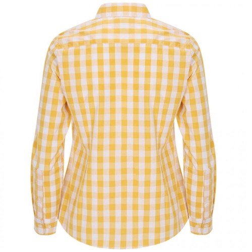 Camisa Amarillo a Cuadros Manga Larga Royal Polo Club para Mujer Petite