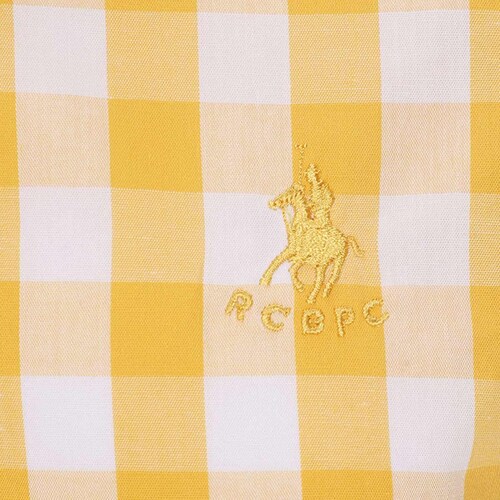 Camisa Amarillo a Cuadros Manga Larga Royal Polo Club para Mujer Petite