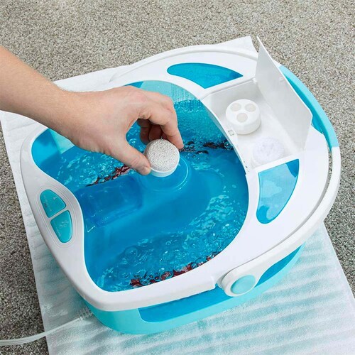 Tina Spa de Pies Calienta Agua, Centro de Piducra Efecto Ducha Homedics