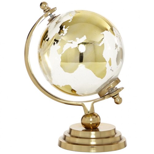 Globo Terráqueo Dorado 10Cm  Alum Uma