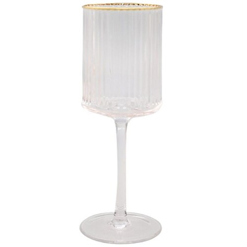 Copa Vino Borde Dorado Vidrio Home & Details