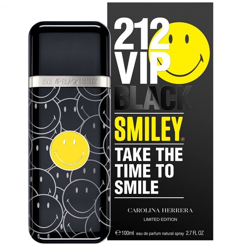 Fragancia para Hombre Carolina Herrera 212 Vip Black Smiley Edp 100Ml
