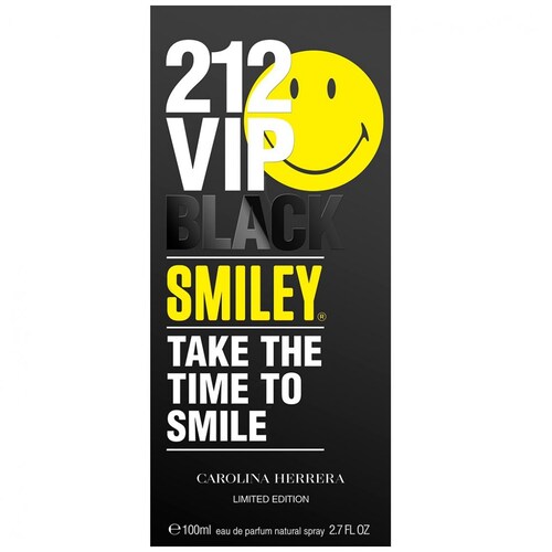 Fragancia para Hombre Carolina Herrera 212 Vip Black Smiley Edp 100Ml