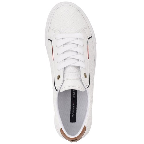 Tenis con Textura Blanco Tommy Hilfiger