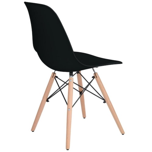 Set 2 Sillas Eames Madera Comedor Negro  Urban Design