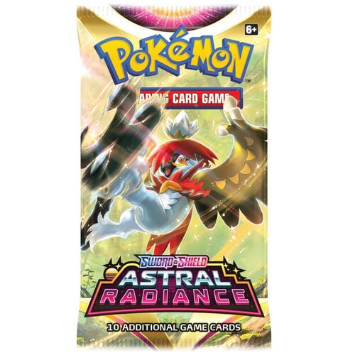 Tarjetas Pokémon Tcg Astral Radiance sobre Booster Pack