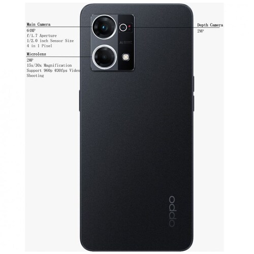Bundle Celular Oppo Reno7 Color Negro R4 (Telcel)