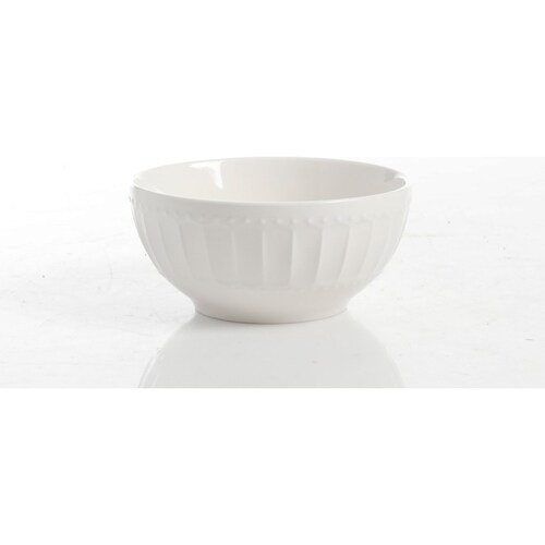 Set Vajilla Extravagant 72 Piezas Grabada Porcelana Blanca  Gourmet Expressions