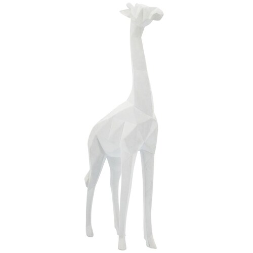 Figura Decorativa Jirafa Blanco Resina