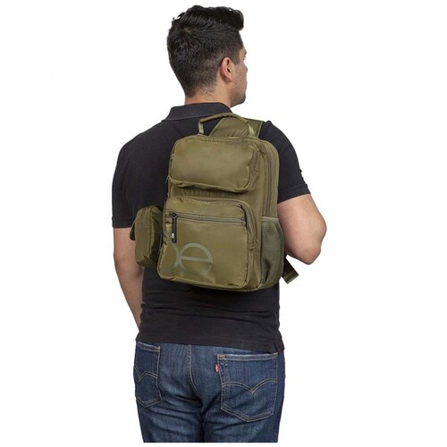 Mochila Tipo Backpack Sirnei Olivo Cloe
