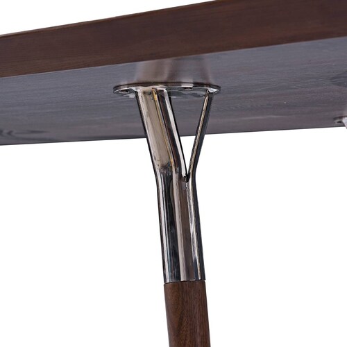 Mesa de Comedor Gala Acero y Madera de Nogal Idelika