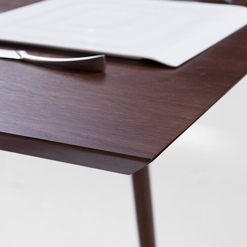 Mesa de Comedor Gala Acero y Madera de Nogal Idelika