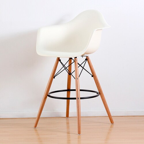 Home Nature Silla Alta con Descansabrazos Blanca