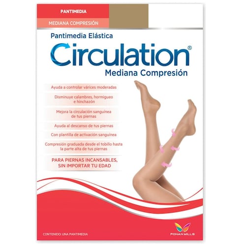 Pantimedia Circulation Compresión Graduada para Mujer