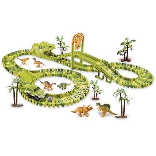 Juego de Autopista con Dinosaurios Y Auto Ultrax
