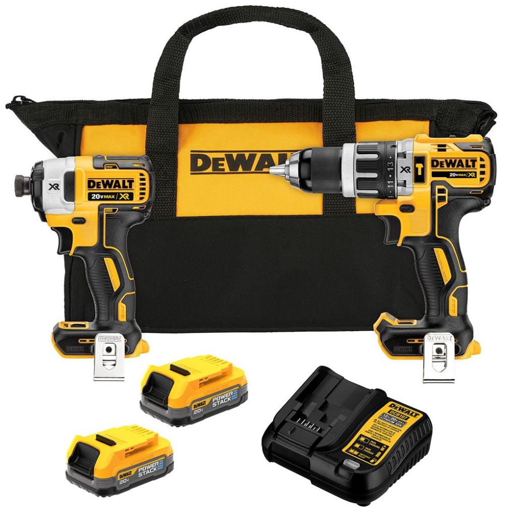 Kit Taladro Percutor 1/2" + Atornillador de Impacto 1/4 Cordless Dewalt