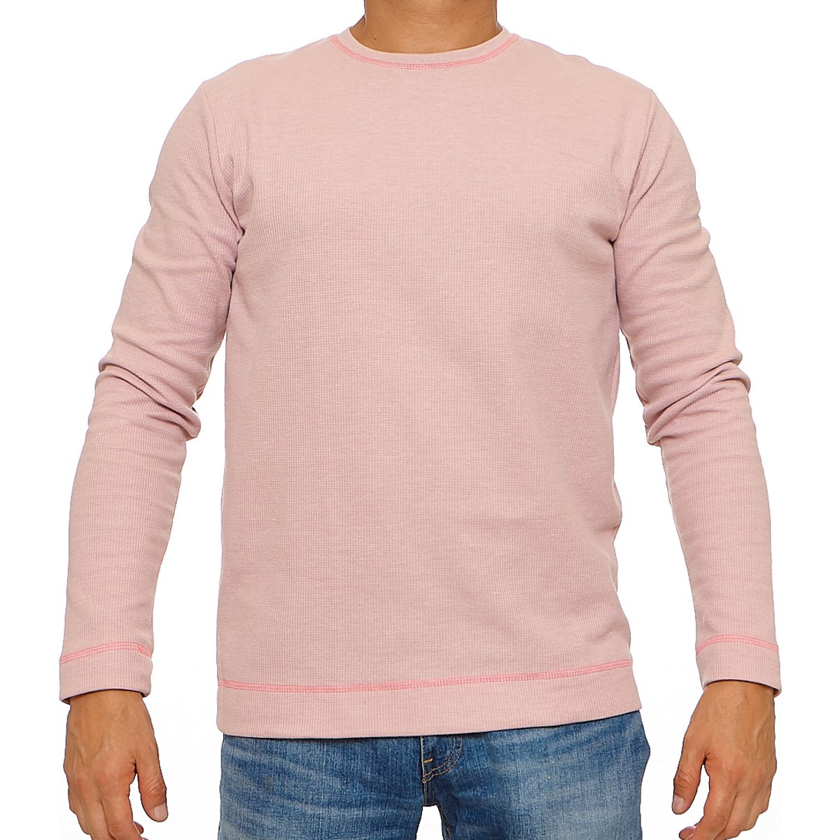 Playera manga larga rosa outlet hombre