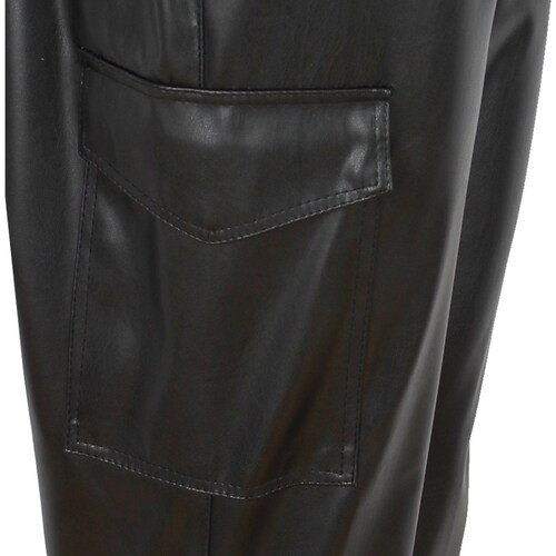 Pantalón Negro Just By Basel Corte Jogger Diseño Vinipiel