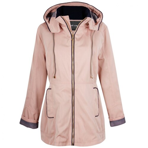 Gabardina Just By Basel Manga Larga Cuello Solapa Diseño Clásico