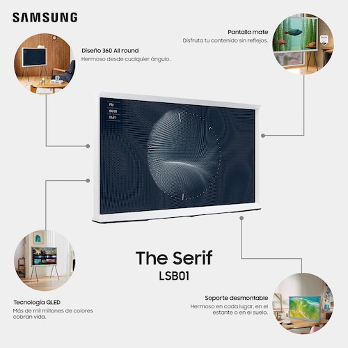 Pantalla Samsung 43" Qled 4K Serif Qn43Ls01Bafxzx