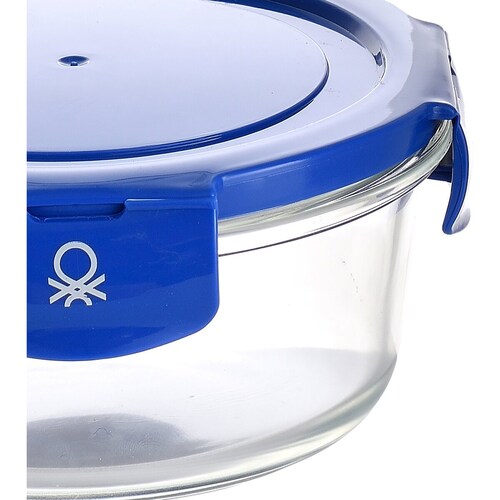 Herm+Tico Redondo 570Ml Vidrio Tapa Azul Rainbow B