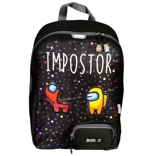 Mochila Impostor Primaria Negro Among Us