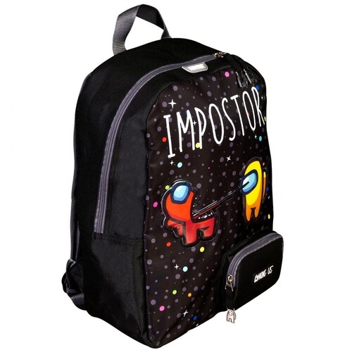 Mochila Impostor Primaria Negro Among Us
