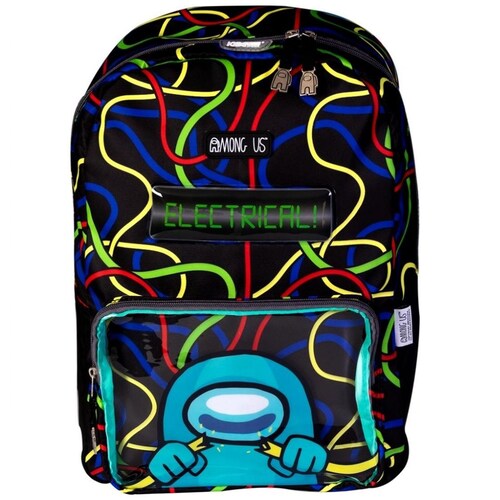 Mochila Electrical Primaria Negro Among Us