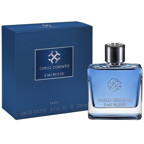 Fragancia para Hombre Carlo Corinto Cc Eau Blue Edt 200 Ml