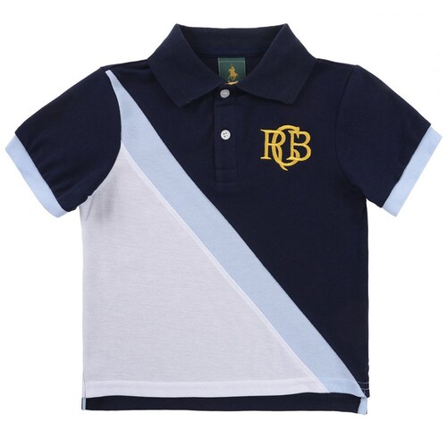 Playera Tipo Polo Bordada Rcb Polo Club para Niño