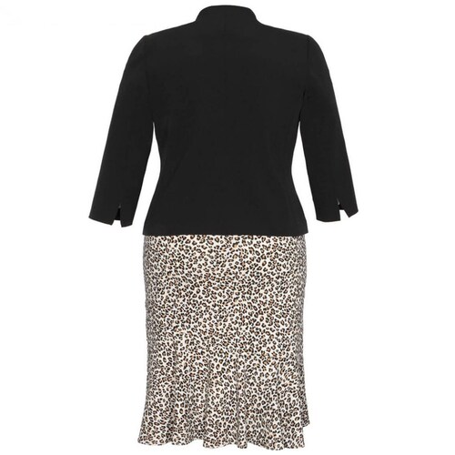 Conjunto 2 Piezas, Saco Liso, Vestido. Diva para Mujer Curvy