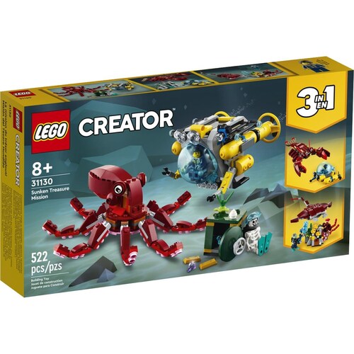 Misión Del Tesoro Hundido Lego Creator