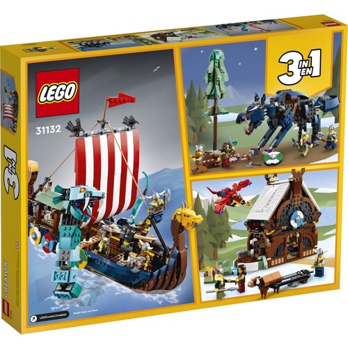 Barco Vikingo y Serpiente Midgard Lego Creator