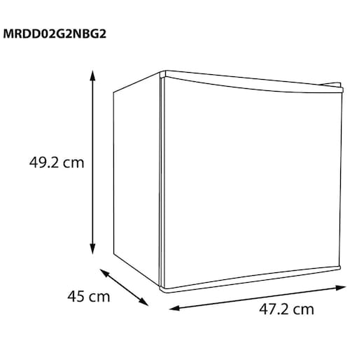 Frigobar Compacto 1 Puerta Midea Silver 2 Pies Mrdd02G2Nbg2