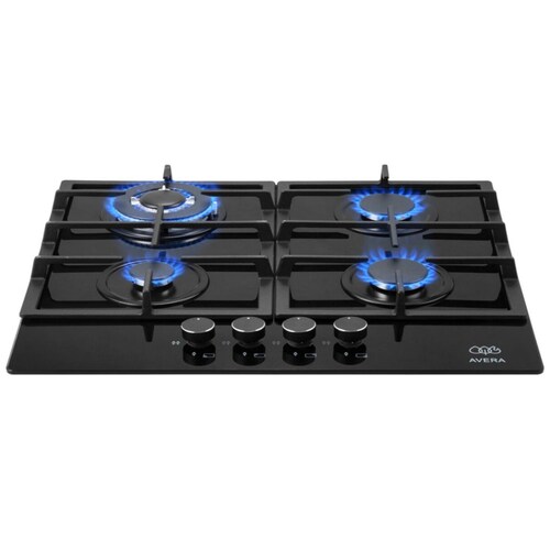 Parrilla Vidrio Templado Gas 4 Quemadores Avera