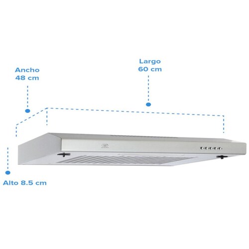 Campana 60Cm Acero Inoxidable Pared Avera