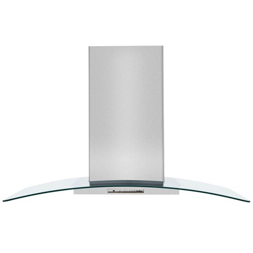 Campana Mabe Deco Cristal Curvo 90 Cm Acero  Cmid90Ssx0