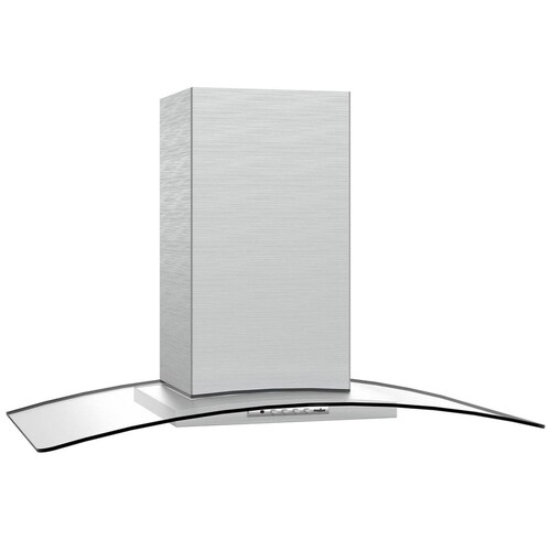 Campana Mabe Deco Cristal Curvo 90 Cm Acero  Cmid90Ssx0