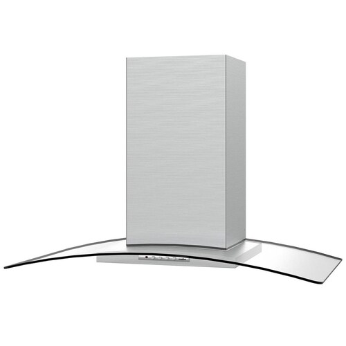 Campana Mabe Deco Cristal Curvo 90 Cm Acero  Cmid90Ssx0